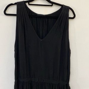 CP Shades Black Drawstring Midi Maxi Dress Size S